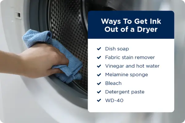 Wiping the drum of a dryer with a cloth