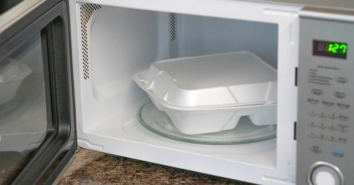 can you put styrofoam in the oven?