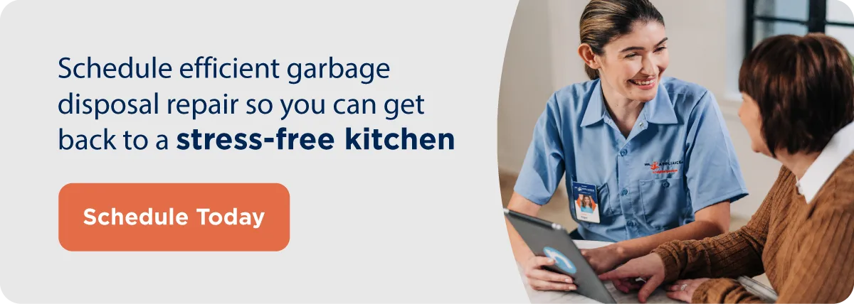 Schedule efficient garbage disposal repair so you can get back to a stress-free kitchen.