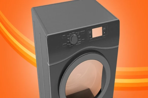 Black dyer with orange background